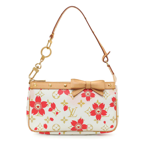 Louis Vuitton White Cherry Blossom Pochette Accessoires Handbags Louis Vuitton
