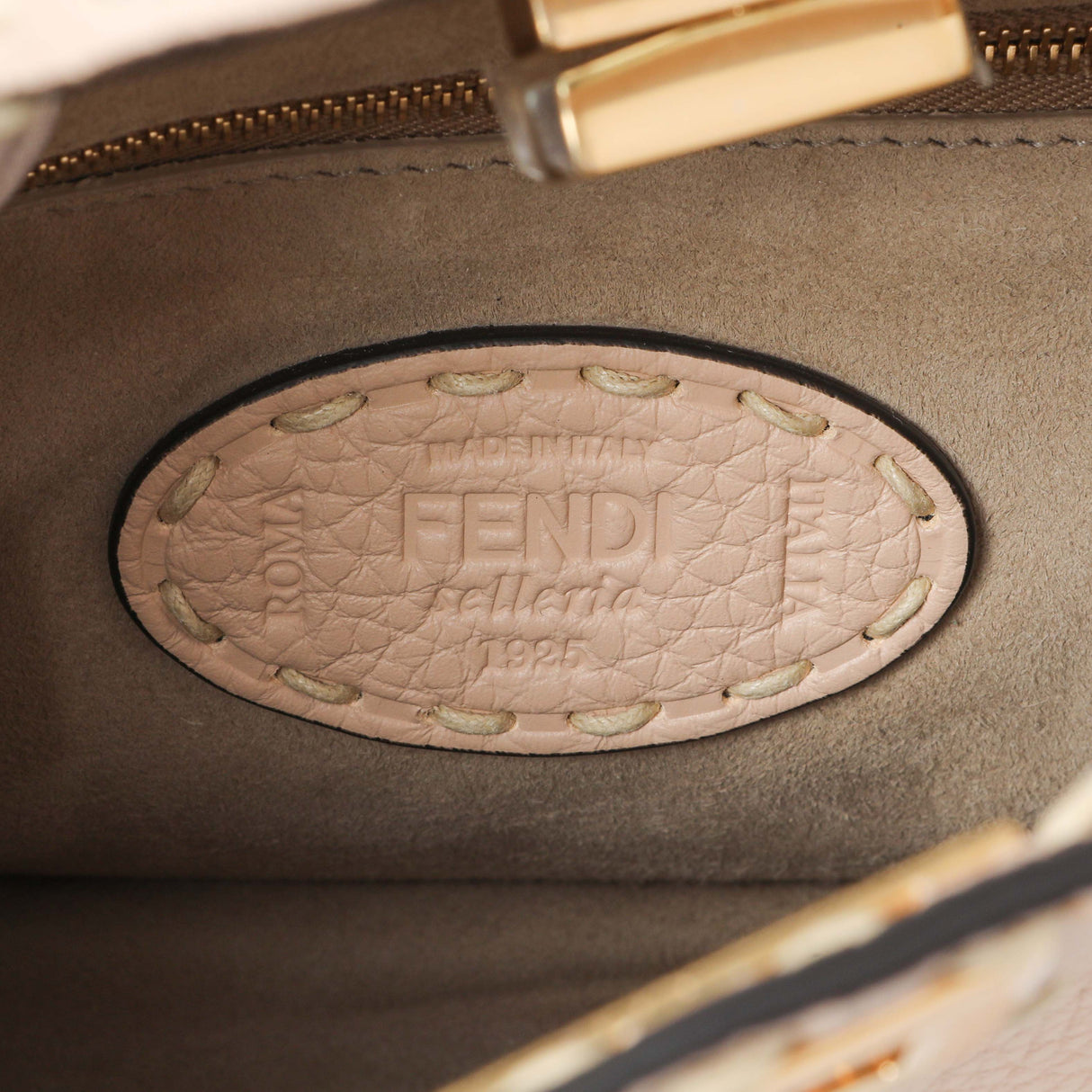 Fendi Cuoio Romano Selleria Small Peekaboo Iconic Satchel Handbags Fendi