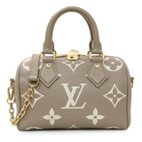 Louis Vuitton Tourterelle Creme Empreinte Monogram Giant Speedy 20 Bandouliere Handbags Louis Vuitton