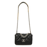 Chanel Black Quilted Lambskin Medium 19 Flap