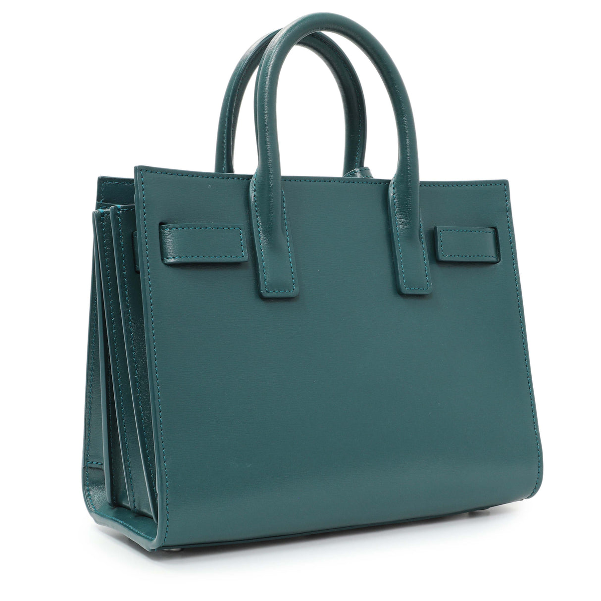 Saint Laurent Teal Calfskin Nano Sac De Jour Handbags Saint Laurent