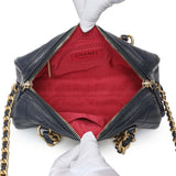 Chanel Blue Quilted Caviar Small Fashion Therapy Bowling Bag Handbags Chanel