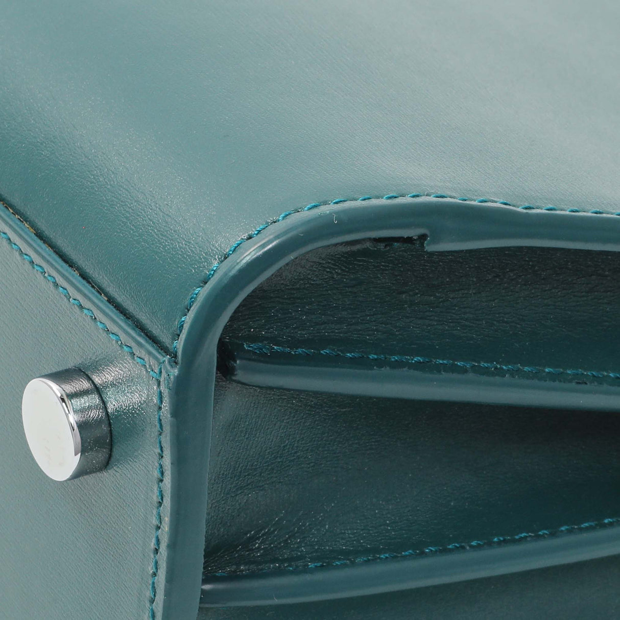 Saint Laurent Teal Calfskin Nano Sac De Jour Handbags Saint Laurent