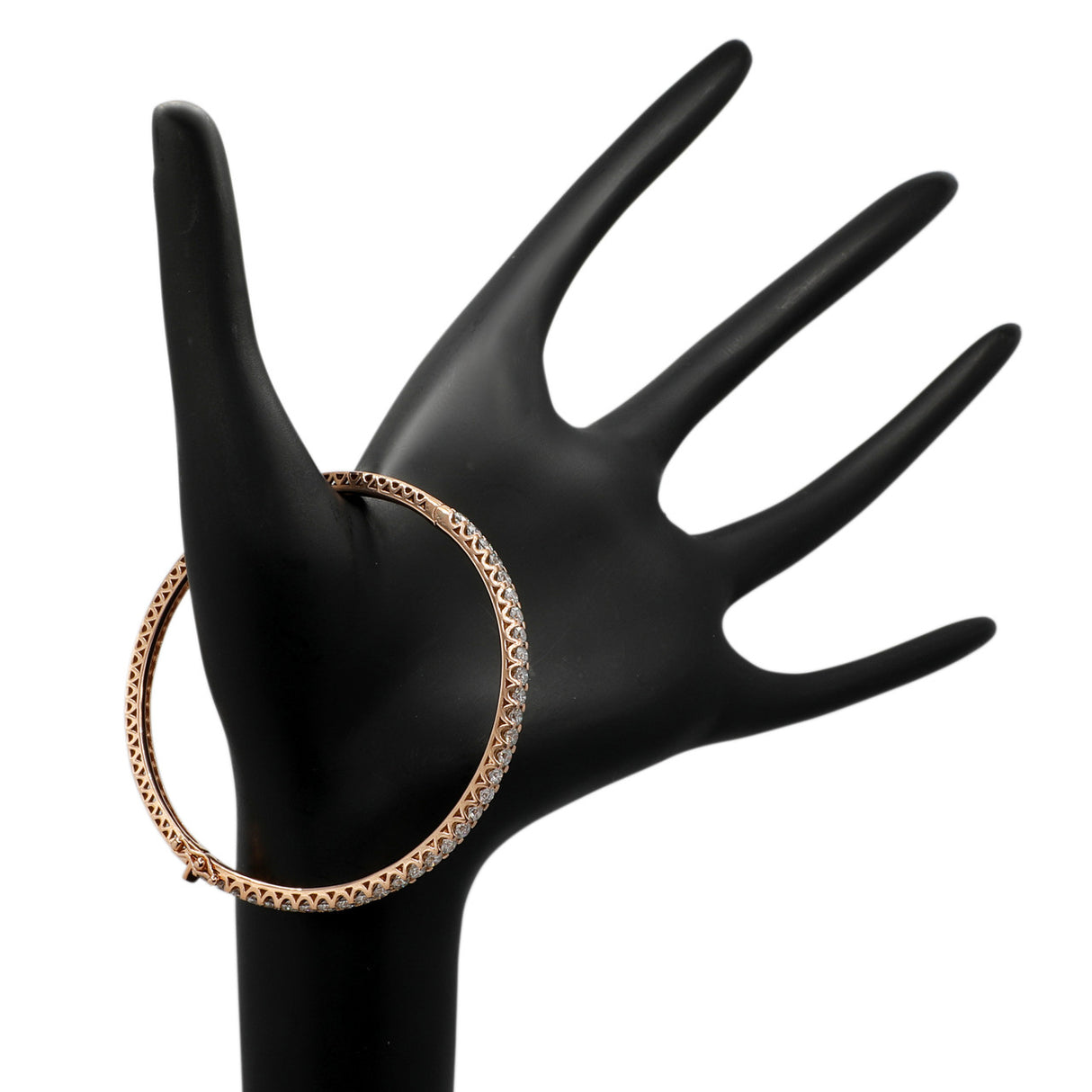 18K Rose Gold 3.10 Carat Diamond Bangle