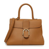 Delvaux Brown Grained Calfskin Brillant MM