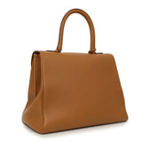 Delvaux Brown Grained Calfskin Brillant MM