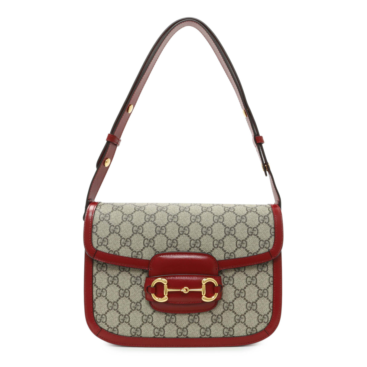 Gucci GG Supreme Monogram Azalea Calfskin Horsebit 1955 Shoulder Bag Handbags Gucci