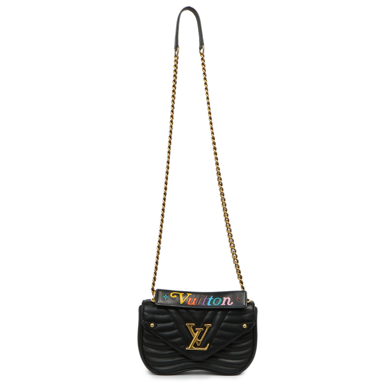 ご*！様 ブラックフライデースペシャルLouis Vuitton PM 首輪　未 Louis Vuitton Calfskin New Wave Chain PM Black 1855667 – FASHIONPHILE