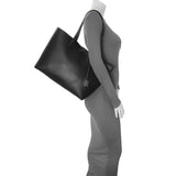 Saint Laurent Black Calfskin Large Shopping Tote Handbags Saint Laurent