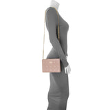 Christian Dior Calfskin Cannage Caro Zipped Pouch With Chain Handbags Christian Dior