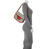 Gucci GG Supreme Monogram Azalea Calfskin Horsebit 1955 Shoulder Bag Handbags Gucci