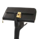 Chloe Black Grained Calfskin Drew Zip Wallet Accessories Chloe