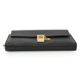 Chloe Black Grained Calfskin Drew Zip Wallet Accessories Chloe