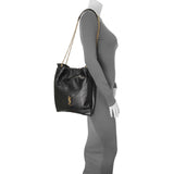 Saint Laurent Black Lambskin Matelasse Monogram Large Jamie 4.3 Pochon Handbags Saint Laurent