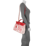 Hermes Vache Hunter Rouge Piment Toile Pegase Pop Herbag Zip Retourne 31 PM Handbags Hermes