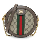 Gucci GG Supreme Monogram Web Mini Ophidia Round Shoulder Bag Handbags Gucci