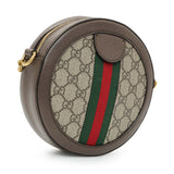 Gucci GG Supreme Monogram Web Mini Ophidia Round Shoulder Bag Handbags Gucci