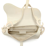 Christian Dior White Ultra Matte Calfskin Saddle Bag