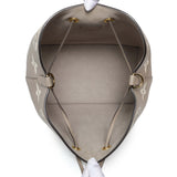 Louis Vuitton Tourterelle Creme Empreinte Monogram Giant Neonoe MM Handbags Louis Vuitton