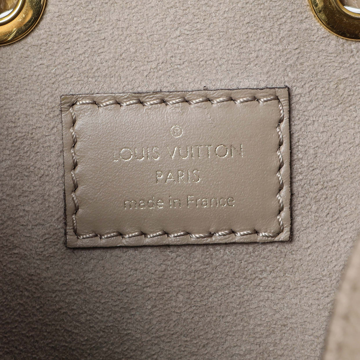 Louis Vuitton Tourterelle Creme Empreinte Monogram Giant Neonoe MM Handbags Louis Vuitton