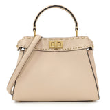 Fendi Cuoio Romano Selleria Small Peekaboo Iconic Satchel Handbags Fendi