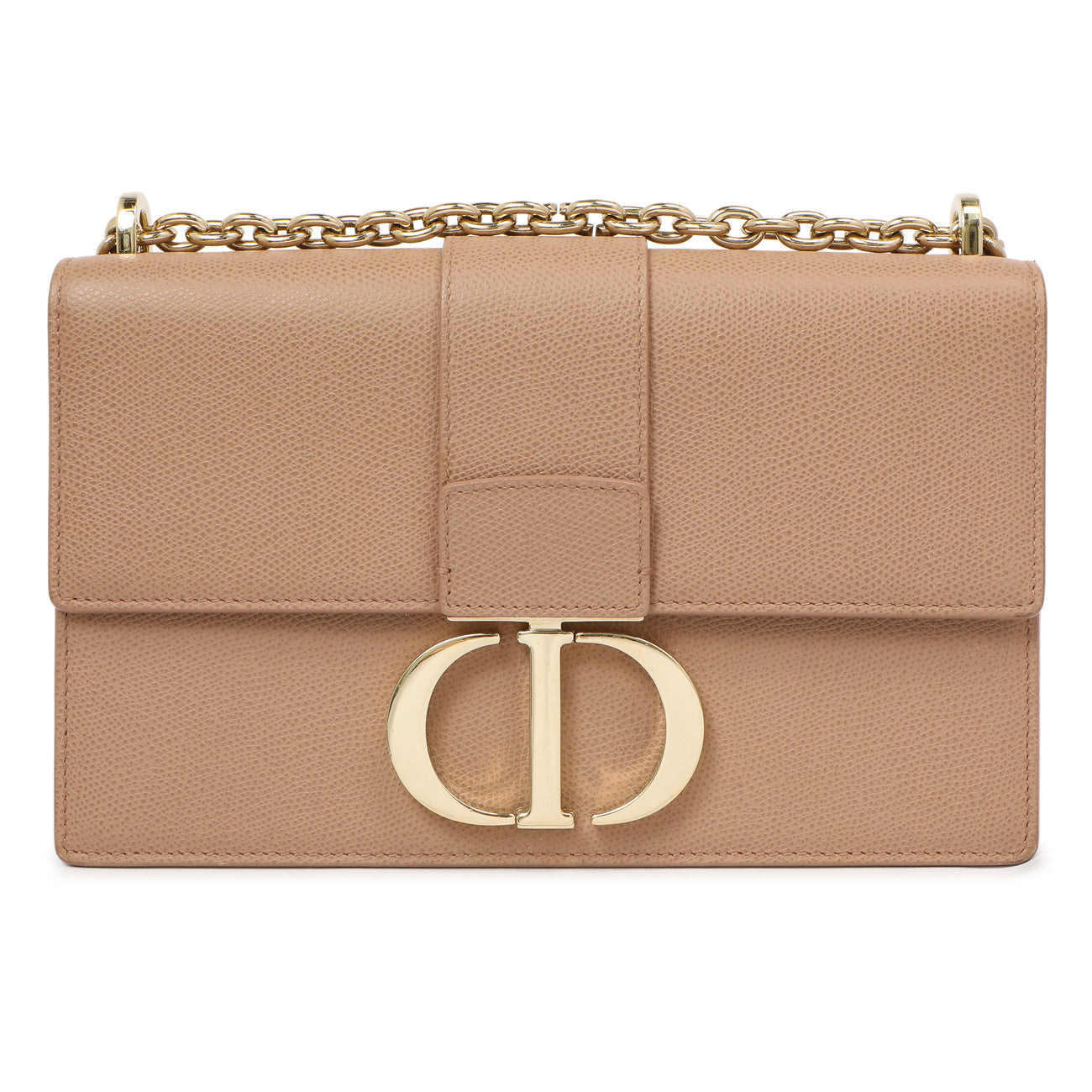 Christian Dior Blush Grained Calfskin 30 Montaigne Chain Flap Bag Modaselle