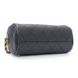 Chanel Blue Quilted Caviar Small Fashion Therapy Bowling Bag Handbags Chanel