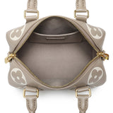 Louis Vuitton Tourterelle Creme Empreinte Monogram Giant Speedy 20 Bandouliere Handbags Louis Vuitton