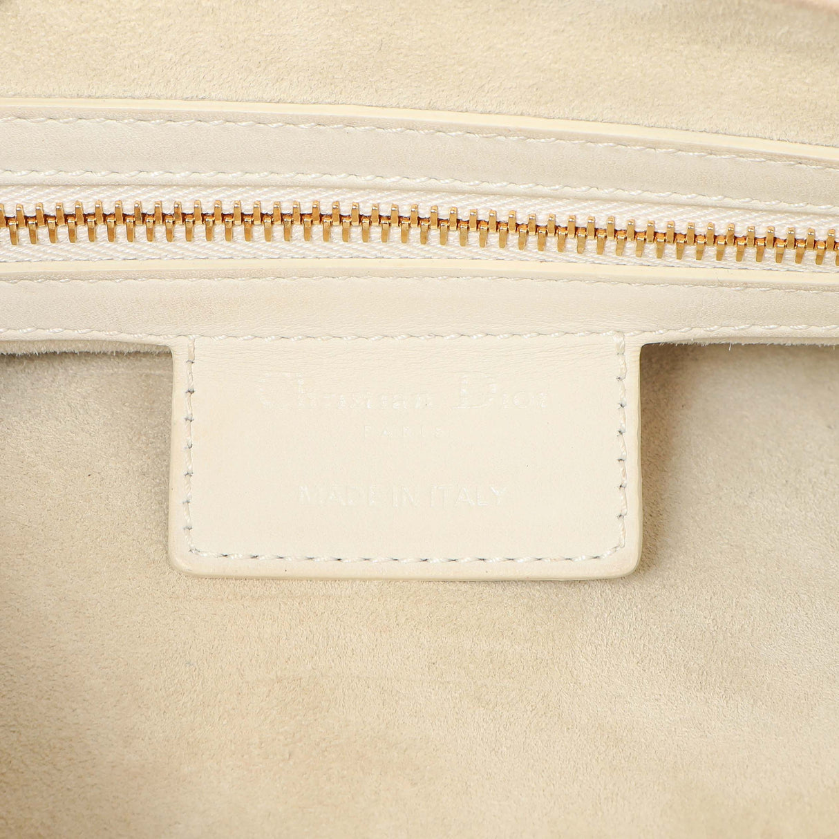 Christian Dior White Ultra Matte Calfskin Saddle Bag