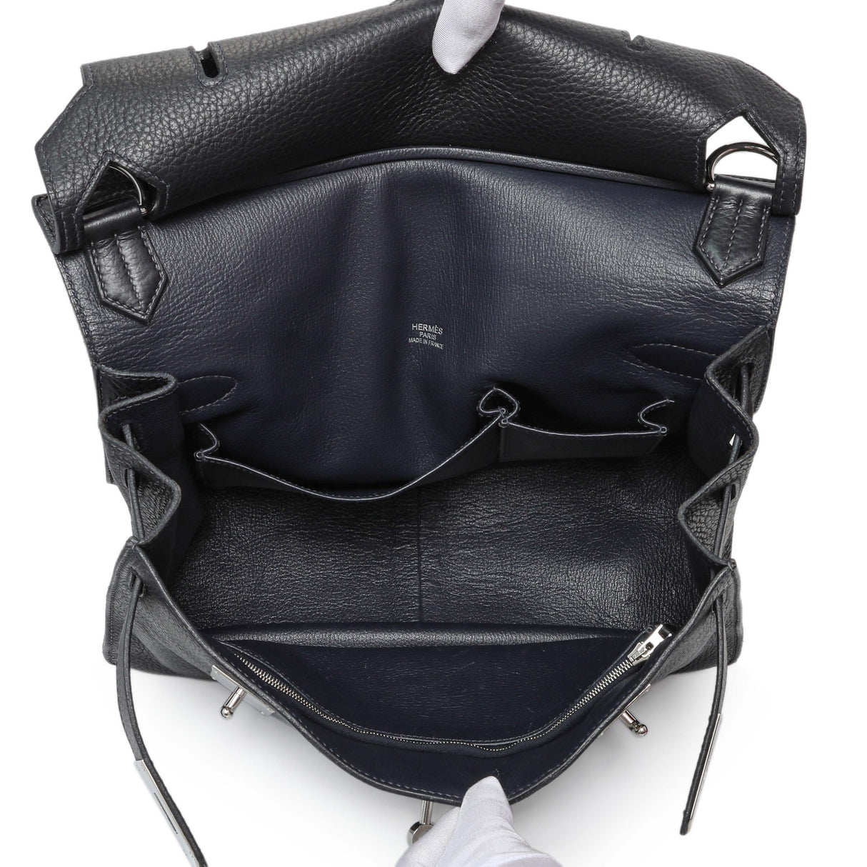 Hermes Bleu Nuit Clemence Jypsiere 34 Handbags Hermes