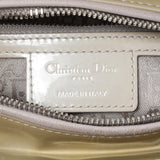 Christian Dior Metallic Grey Patent Cannage Medium Lady Dior Handbags Christian Dior