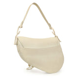 Christian Dior White Ultra Matte Calfskin Saddle Bag