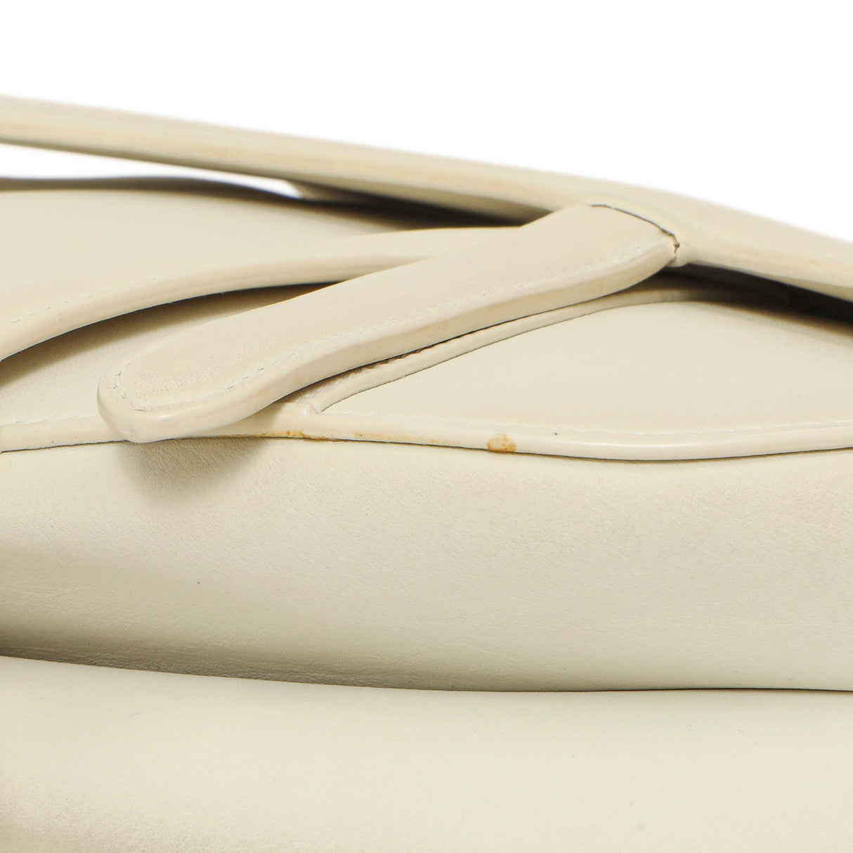 Christian Dior White Ultra Matte Calfskin Saddle Bag