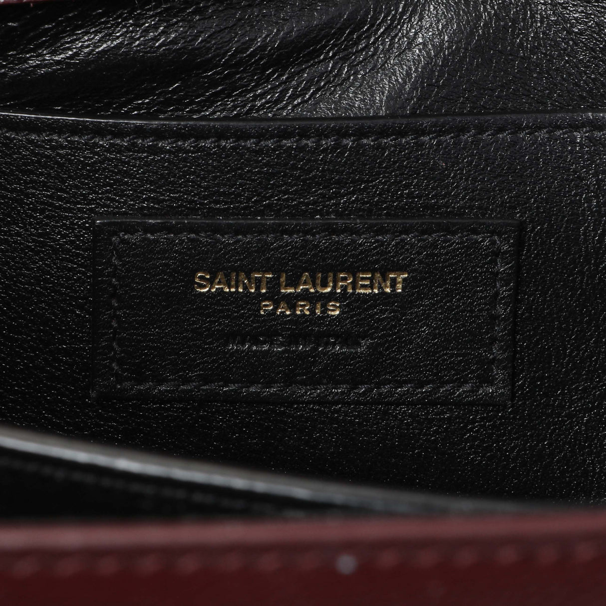Saint Laurent Burgundy Grain de Poudre Medium Classic Monogram Cassandra Top Handle Handbags Saint Laurent