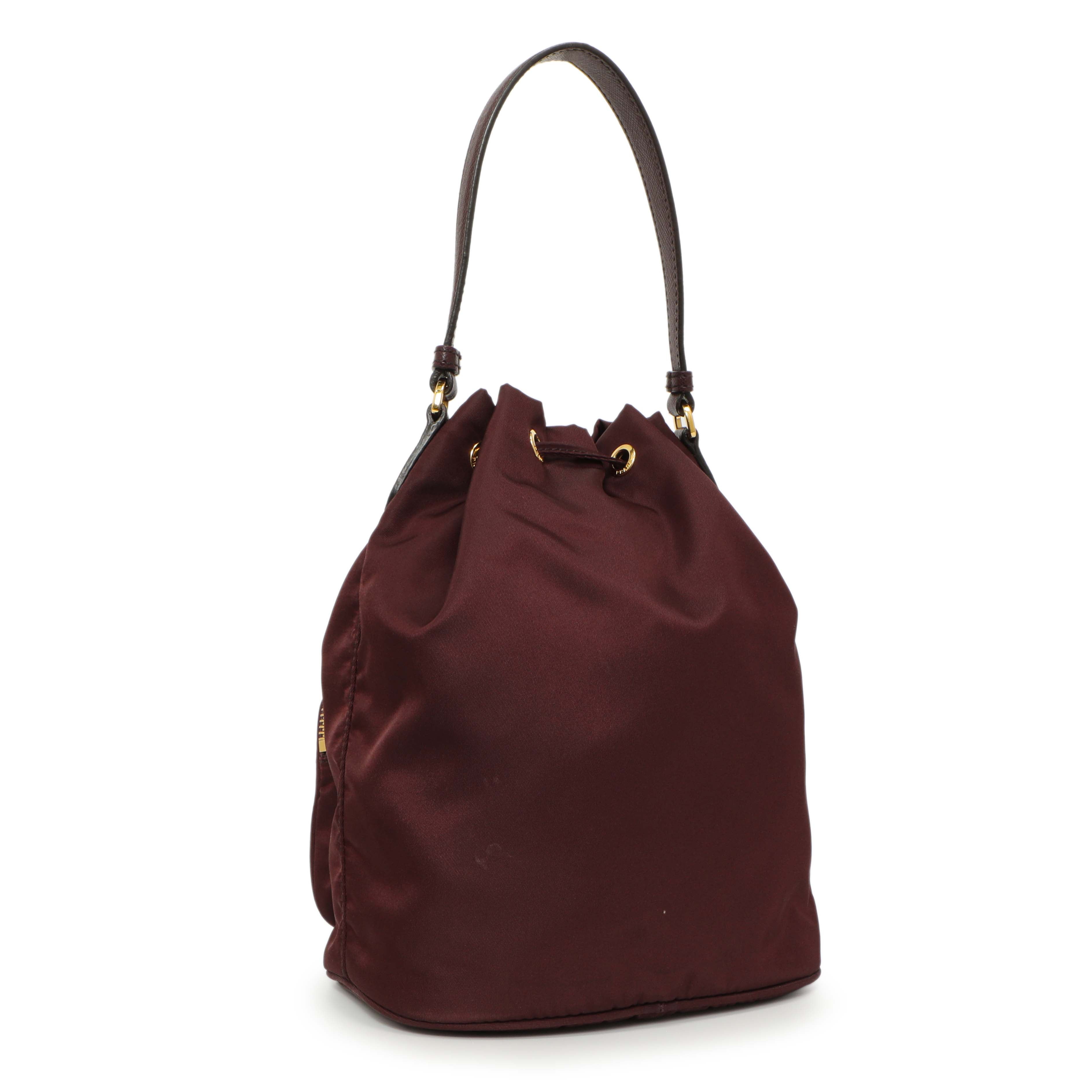 Prada burgundy nylon bag shop