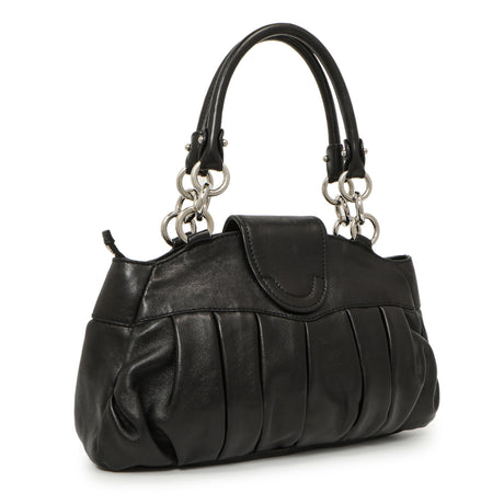 Salvatore Ferragamo Black Calfskin Gancini Bag