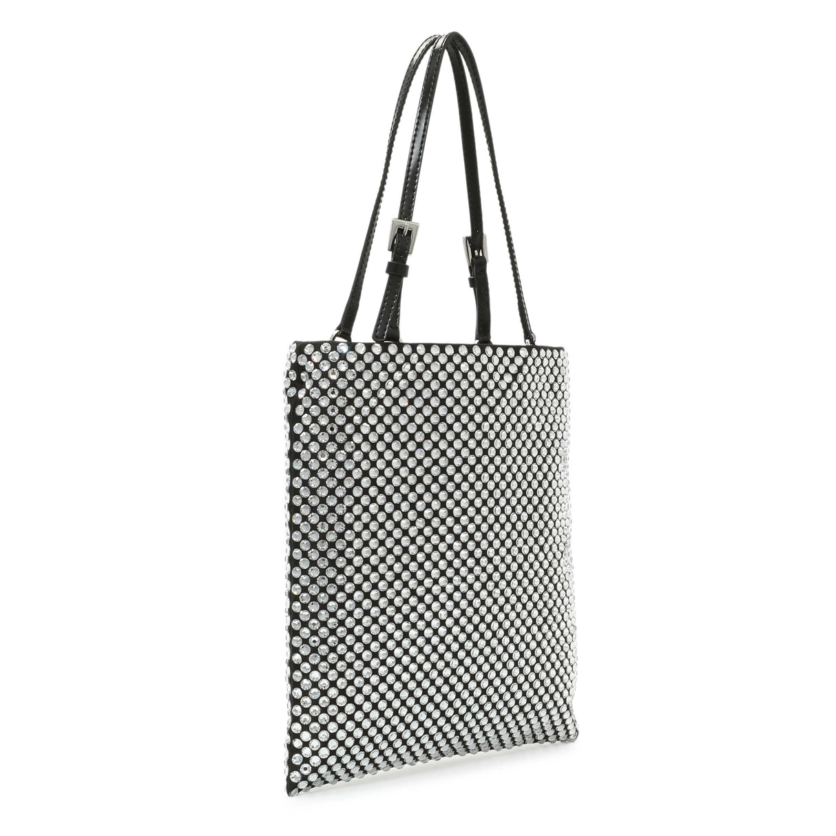 Prada Black Satin Crystal Embellished Mini Tote Handbags Prada