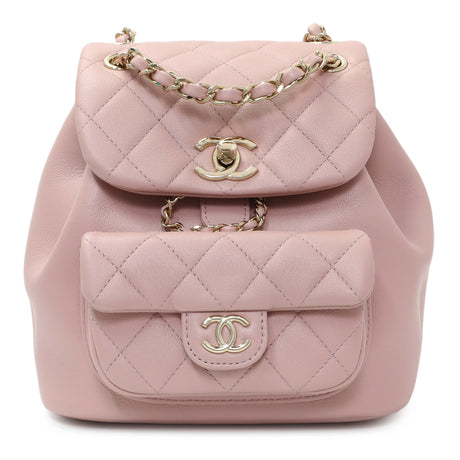 Chanel Light Pink Calfskin Small Duma Backpack Handbags Chanel