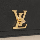 Louis Vuitton Black Grained Calfskin Lockme Chain Phone Pouch