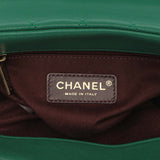 Chanel Green Sheepskin Mini Trapezio Flap
