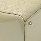 Christian Dior Metallic Grey Patent Cannage Medium Lady Dior Handbags Christian Dior