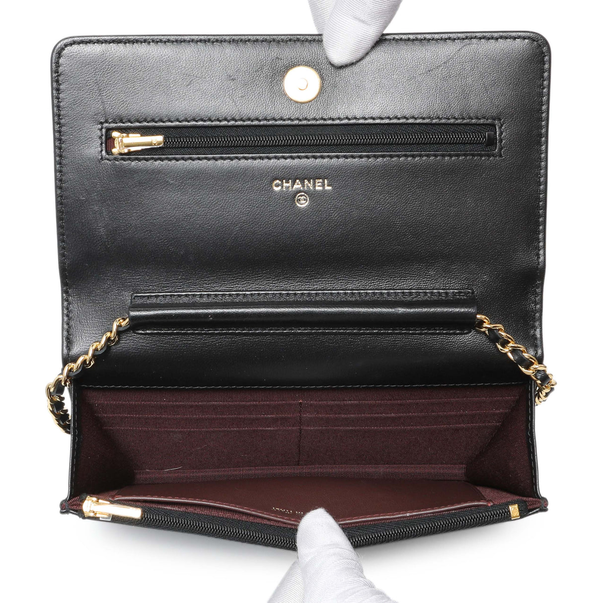 Chanel Black Quilted Lambskin Wallet on Chain Handbags Chanel