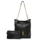 Saint Laurent Black Lambskin Matelasse Monogram Large Jamie 4.3 Pochon Handbags Saint Laurent