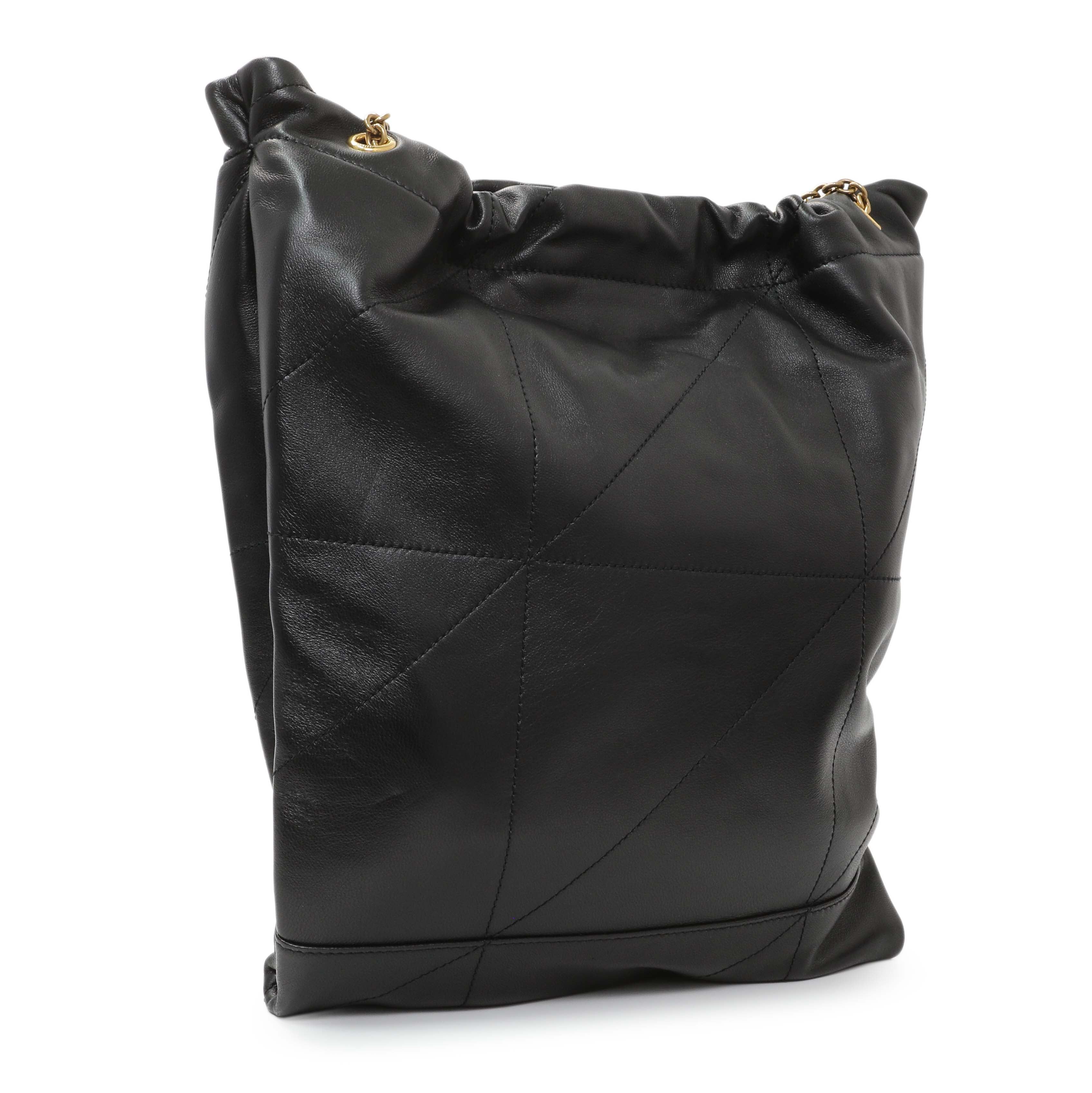 Saint Laurent Black Lambskin Matelasse Monogram Large Jamie 4.3