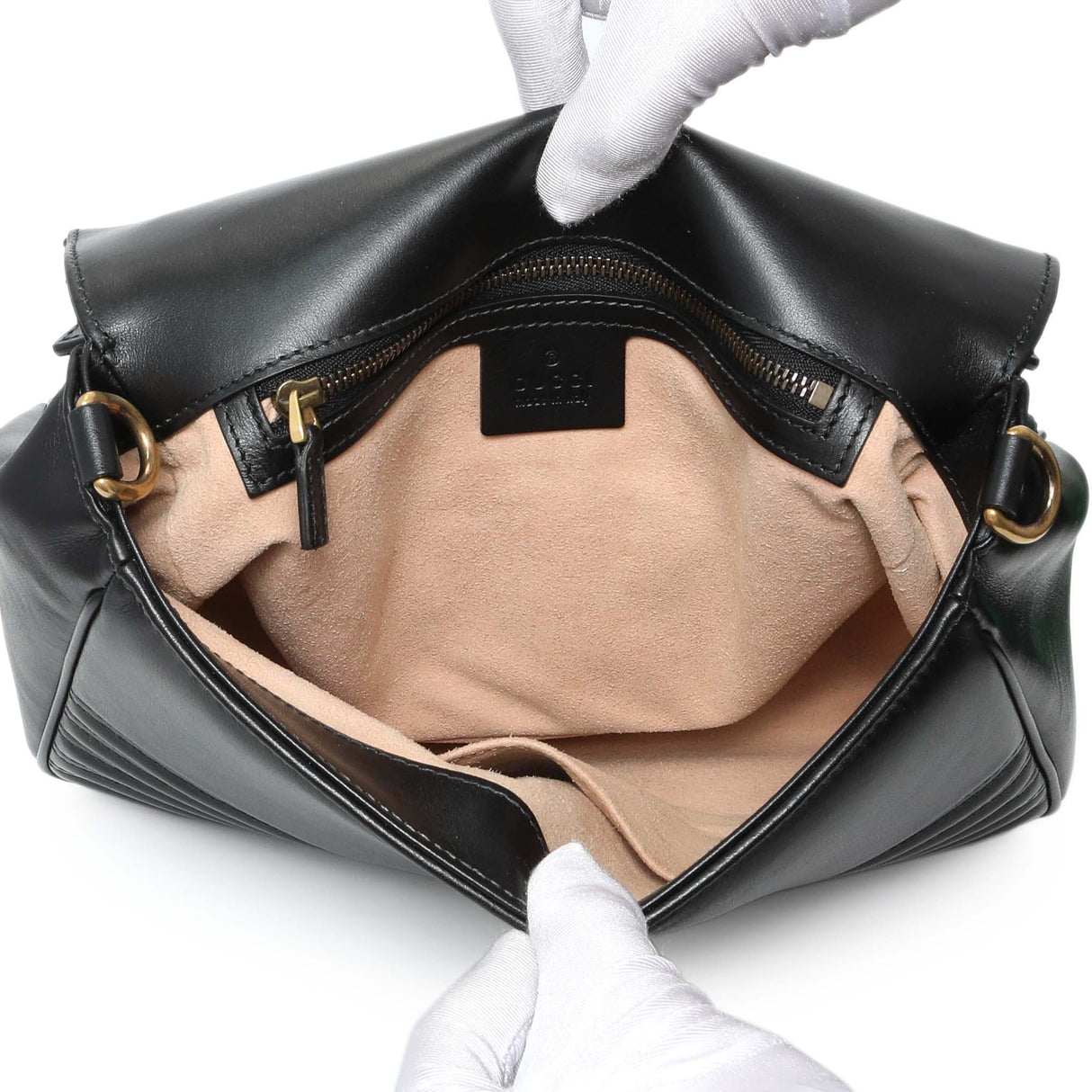 Gucci Black Calfskin Matelasse Small GG Marmont Top Handle Shoulder Bag Handbags Gucci