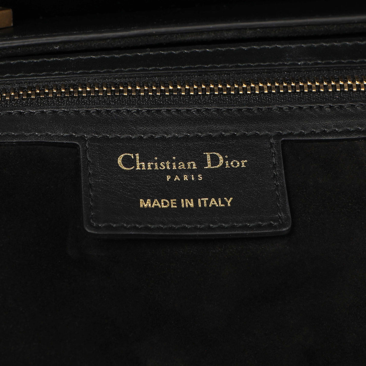 Christian Dior Black Smooth Calfskin Saddle Bag