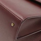 Saint Laurent Burgundy Grain de Poudre Medium Classic Monogram Cassandra Top Handle Handbags Saint Laurent