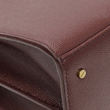 Saint Laurent Burgundy Grain de Poudre Medium Classic Monogram Cassandra Top Handle Handbags Saint Laurent