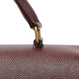 Saint Laurent Burgundy Grain de Poudre Medium Classic Monogram Cassandra Top Handle Handbags Saint Laurent