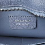 Salvatore Ferragamo Blue Twin Pouch with Gancini Buckles Handbags Salvatore Ferragamo